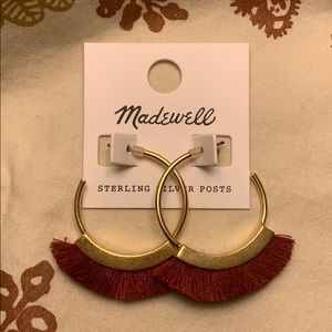 Madewell hoop fringe earrings.